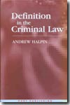 Definition in the criminal Law. 9781841130712