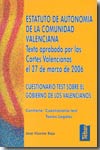 Estatuto de Valencia. 9788473601993