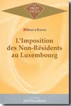 L'imposition des non-résidents au Luxembourg. 9782879740669