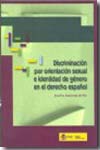 Discriminación por orientación sexual e identidad de género en el Derecho español. 9788484172956