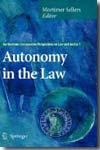 Autonomy in the Law. 9781402082849