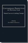 Contemporary perspectives on natural Law. 9780754660545
