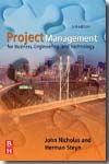 Project management for business, engineering, and technology. 9780750683999