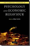 The Cambridge handbook of psychology and economic behavior. 9780521856652