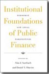 Institutional foundations of public finance
