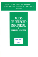 Actas de derecho industrial y derecho de autor. Tomo XXIV (2003). 9788497681933