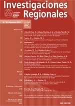 Revista Investigaciones Regionales, Nº 28, año 2014