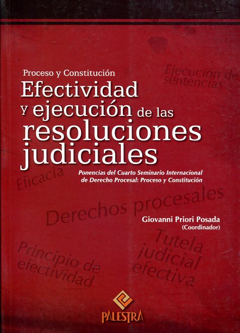 Efectividad y ejecución de las resoluciones judiciales. 9786124218095
