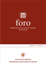 Foro. Revista de Ciencias Jurídicas y Sociales. Nueva Época; Vol. 11-12, Núm. 1 / 2010. 100964746