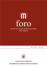 Foro. Revista de Ciencias Jurídicas y Sociales. Nueva Época; Vol. 15, Núm. 1 / 2012