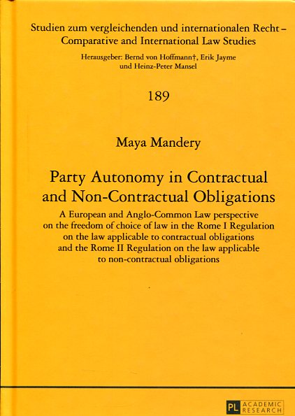 Party autonomy in contractual and non-contractual obligations