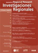 Revista Investigaciones Regionales, Nº 31, año 2015