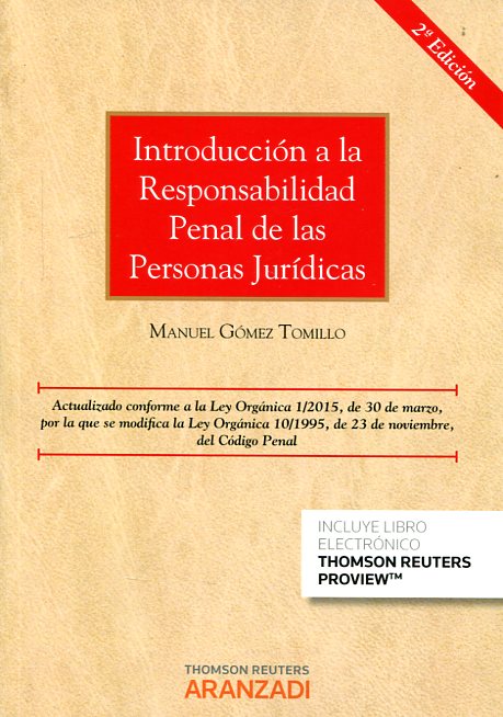 Introducción a la responsabilidad penal de las personas jurídicas. 9788490983980