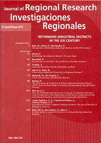 Revista Investigaciones Regionales N.º 32 - Special Issue 2015