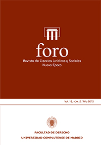 Foro. Revista de Ciencias Jurídicas y Sociales. Nueva Época; Vol. 18. Núm 2 / 2015