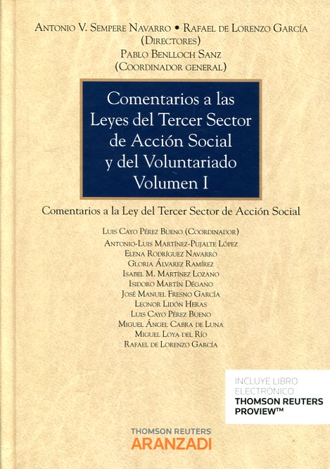 Comentarios a las leyes del tercer sector de acción social y del voluntariado. 9788491350866