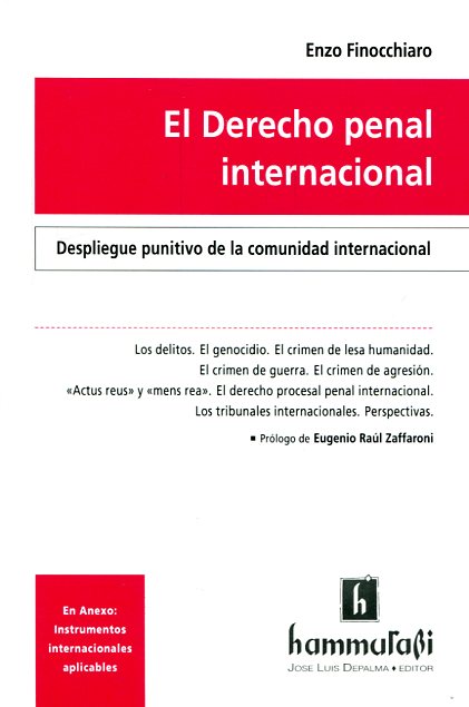 El Derecho penal internacional. 9789507417450