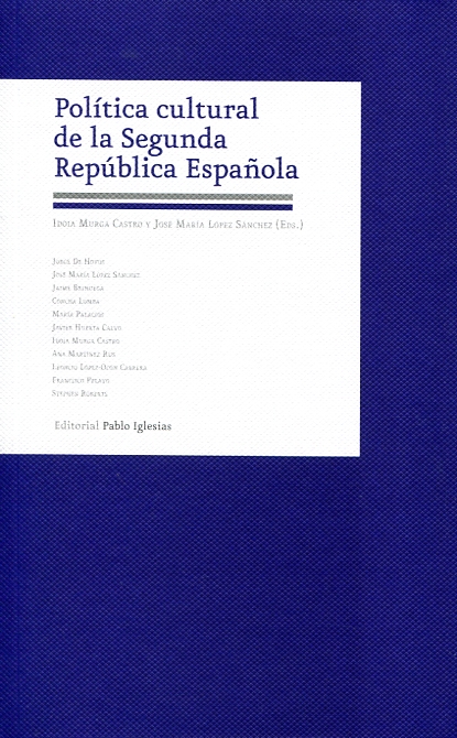 Política cultural de la Segunda República española. 9788495886750