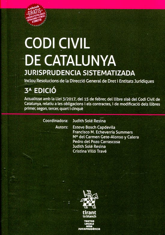 Codi Civil de Catalunya jurisprudencia sistematizada