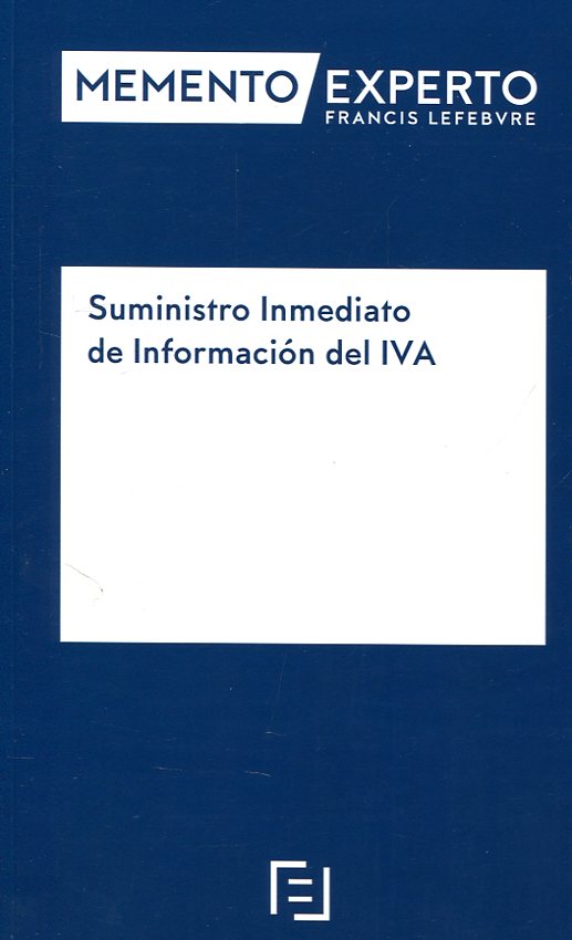 MEMENTO EXPERTO-Suministro inmediato de información del IVA