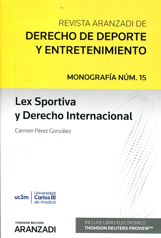 Lex Sportiva y Derecho internacional. 9788491975717