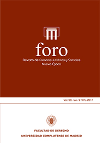 Foro. Revista de Ciencias Jurídicas y Sociales. Nueva Época; Vol. 20. Núm 2 / 2017