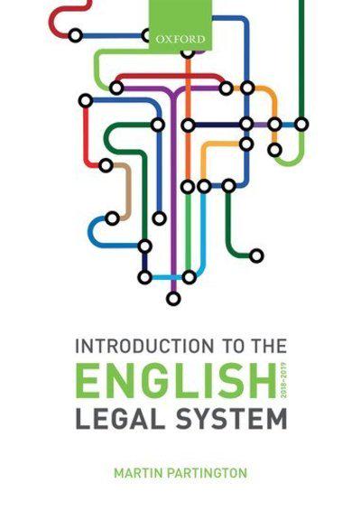 Introduction to the english legal system. 9780198818861