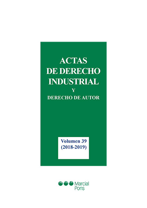 Actas de Derecho Industrial y Derecho de Autor . 9788491236832