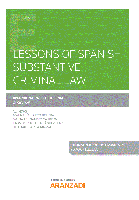 Lessons of Spanish substantive criminal law. 9788413087900