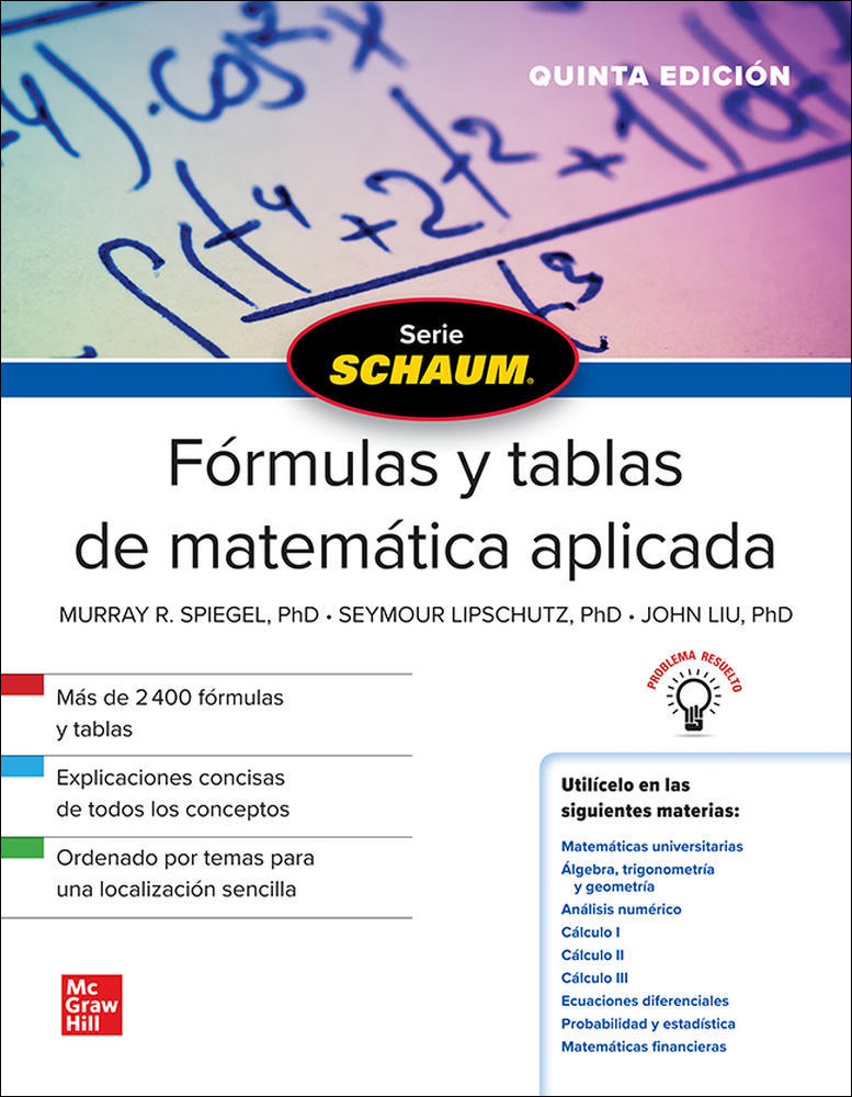 Formulas y tablas de matemática aplicada. 9786071514646