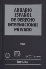 Anuario Español de Derecho Internacional Privado 2022. 101095650