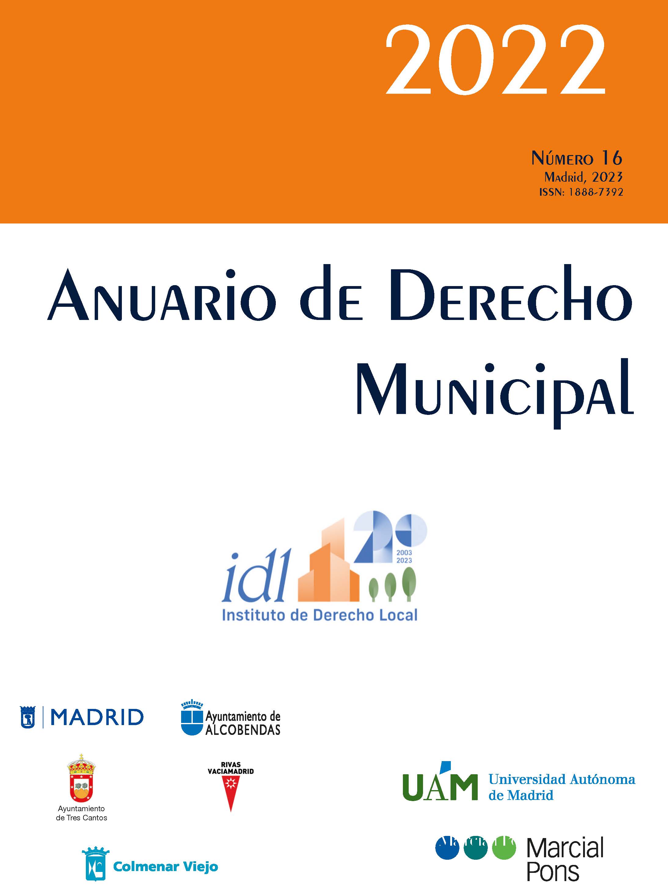 Anuario de Derecho Municipal, Nº 16, año 2022. 101100203