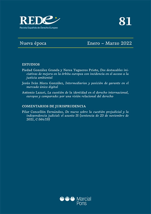 Revista Española de Derecho Europeo, Nº 81, año 2022