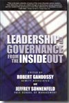 Leadership and governance from inside out