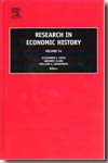 Research in economic history. Volume 24