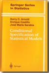 Conditional specification of statistical models