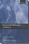 Essays in the philosophy of religion