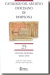 Catálogo del Archivo Diocesano de Pamplona. 9788423528363