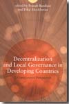 Descentralization and local governance in developing countries