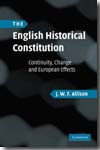 The english historical Constitucion. 9780521702362