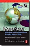 International mergers and acquisitions activity since 1990