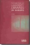 The directory of university libraries in Europe