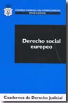 Derecho social europeo. 9788496809468