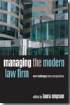 Managing the modern Law firm