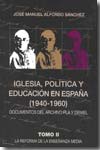 Iglesia, política y educación en España