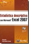 Estadística descriptiva con Microsoft Excel 2007. 9788478978038