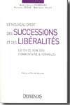 Le nouveau Droit des successions et des libéralités