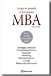 Lo que se aprende en los mejores MBA. Volumen 1. 9788496612822