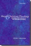 Hegel and christian theology. 9780199235711