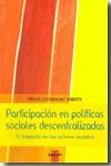 Participación en políticas sociales descentralizadas